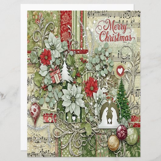 Nativity Christmas craft paper (正面/裏面)