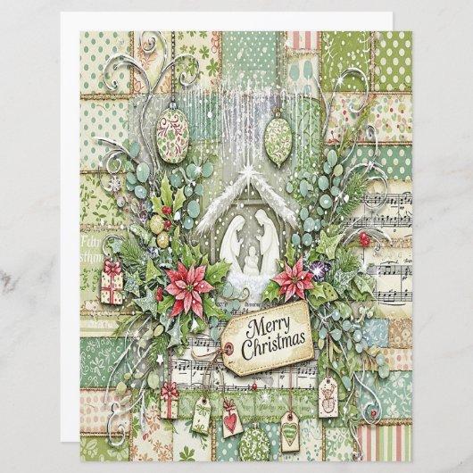 Nativity Christmas craft paper (正面/裏面)