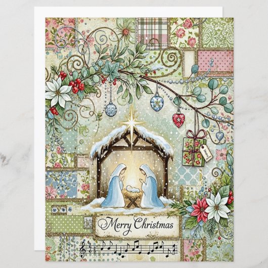 Nativity Christmas craft paper (正面/裏面)