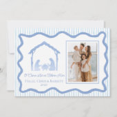 Nativity Christmas Greeting, Holiday Family Photo シーズンカード (正面)