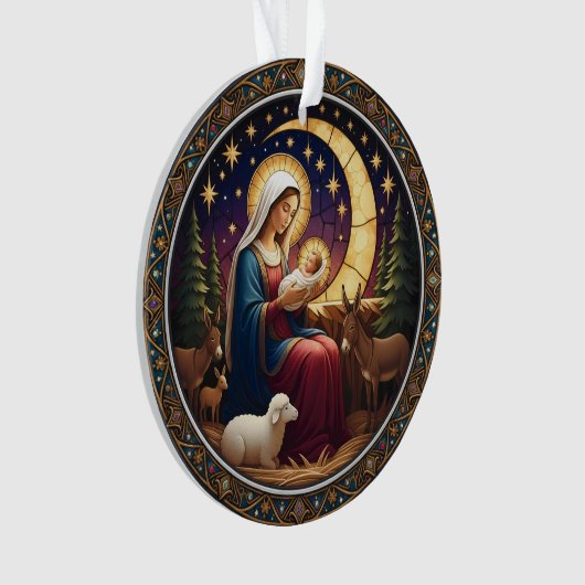 Nativity Christmas Ornament – Double-Sided オーナメント (正面)