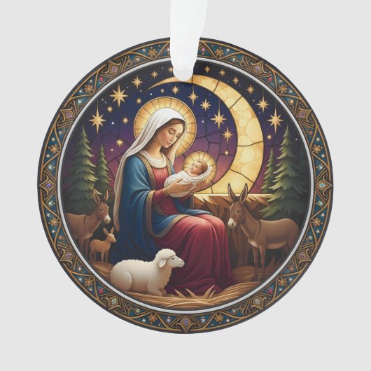 Nativity Christmas Ornament – Double-Sided オーナメント (正面)