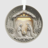Nativity Christmas Ornament – Holy Family 1 オーナメント (裏面)
