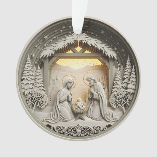 Nativity Christmas Ornament – Holy Family 1 オーナメント (正面)