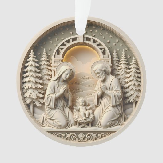 Nativity Christmas Ornament – Holy Family 2 オーナメント (正面)