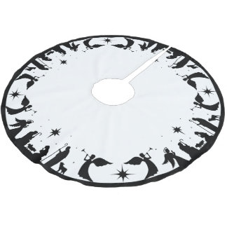 Nativity Christmas Tree Skirt, Personalized  ブラッシュドポリエステルツリースカート