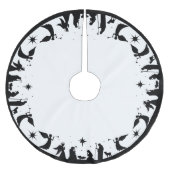 Nativity Christmas Tree Skirt, Personalized  ブラッシュドポリエステルツリースカート (正面)