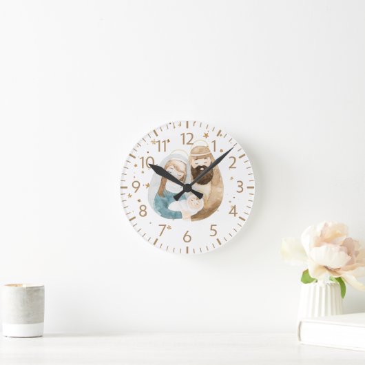 Nativity Christmas Wall Clock Home Decor ラウンド壁時計 (ホーム)