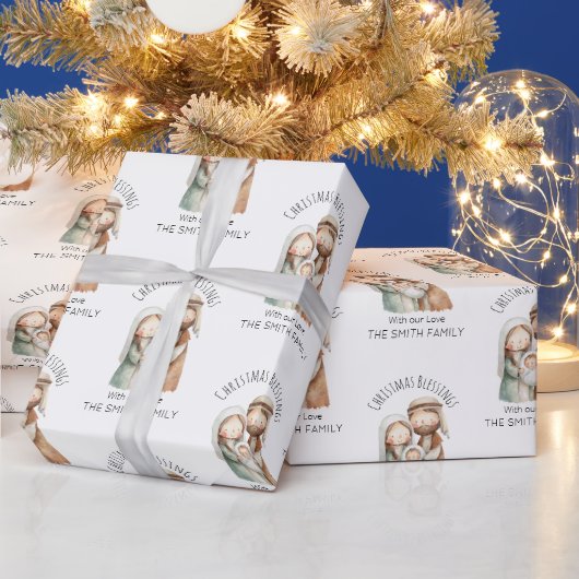 Nativity Christmas Wrapping Paper - Christian Gift ラッピングペーパー (クリスマス)