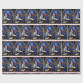 Nativity Holy Family Add Your Text Christmas Gift ラッピングペーパー (フラット)