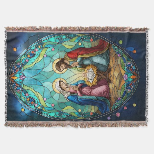 Nativity in Stained Glass スローブランケット (正面)