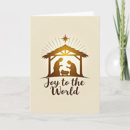 Nativity Joy to the World Card カード (正面)