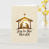 Nativity Joy to the World Card カード (黄色い花)