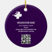 Nativity Manger Glory To God Purple セラミックオーナメント (裏面)