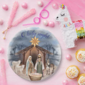 Nativity Manger Scene Church Party Christmas ペーパープレート (パーティー)