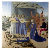 NATIVITY OF JESUS, ANGELS by PIERO DELLA FRANCESCA タイル (正面)