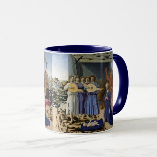 NATIVITY OF JESUS, ANGELS by PIERO DELLA FRANCESCA マグカップ (正面右)