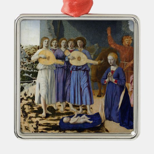 NATIVITY OF JESUS, ANGELS by PIERO DELLA FRANCESCA メタルオーナメント (正面)