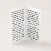 Nativity of the Blessed Virgin Mary Prayer Card (内部)