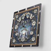 Nativity Peace On Earth スクエア壁時計 (傾斜)