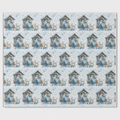 Nativity Personalize Text Baby Jesus Christmas ラッピングペーパー (フラット)