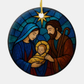 Nativity Scene Baby Jesus Manger Christmas セラミックオーナメント (裏面)