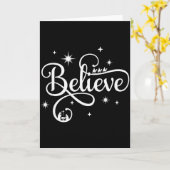 Nativity Scene Believe Christian Family Merry Chri カード (黄色い花)