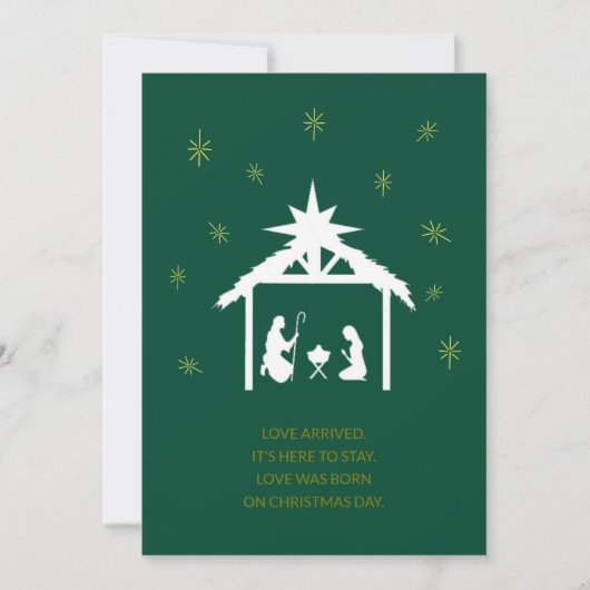 Nativity Scene Christmas Card 招待状 (正面)