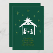 Nativity Scene Christmas Card 招待状 (正面/裏面)