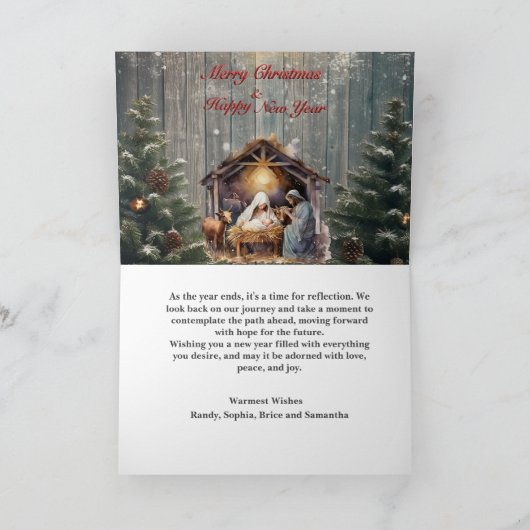 Nativity Scene Christmas Card 案内状 (内部)