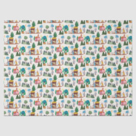 Nativity Scene Ecru Hand drawn Christmas 薄葉紙