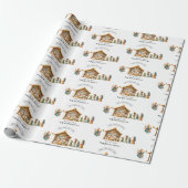 Nativity Scene Holiday Gift Wrap Christmas Family ラッピングペーパー (アンロールド)