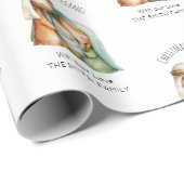 Nativity Scene Holiday Gift Wrap Christmas Paper ラッピングペーパー (ロールコーナー)