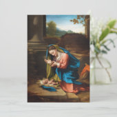 Nativity Scene | Mary and Baby Jesus Religious シーズンカード (スタンド正面)