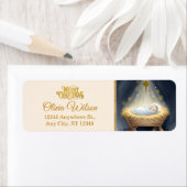 Nativity Scene "Merry Christmas" ラベル (インサイチュ)