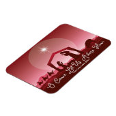 Nativity Scene O Come Let Us Adore Him Christmas マグネット (左側)