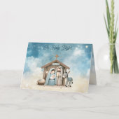 Nativity Scene Oh Holy Night Christmas Card シーズンカード (正面)