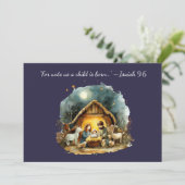 Nativity Scene Religious Christmas シーズンカード (スタンド正面)