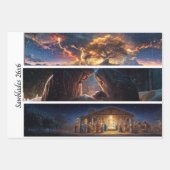 Nativity Scene Wrapping Paper Decoupage Handsaw  ラッピングペーパーシート (正面2)