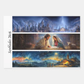 Nativity Scene Wrapping Paper Decoupage Handsaw  ラッピングペーパーシート (正面)
