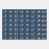 Nativity Scene Wrapping Paper Flat Sheet Set of 3 ラッピングペーパーシート (正面3)