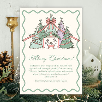 Nativity & Scripture Christian Merry Christmas シーズンカード