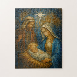 Nativity Stained Glass Mosaic | Holy Family  ジグソーパズル