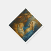Nativity Stained Glass Mosaic | Holy Family  スタンダードカクテルナプキン (角)