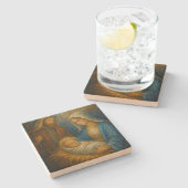 Nativity Stained Glass Mosaic | Holy Family ストーンコースター (横)