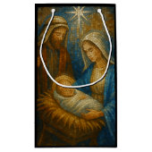Nativity Stained Glass Mosaic | Holy Family  スモールペーパーバッグ (裏面)
