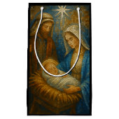 Nativity Stained Glass Mosaic | Holy Family  スモールペーパーバッグ (正面)