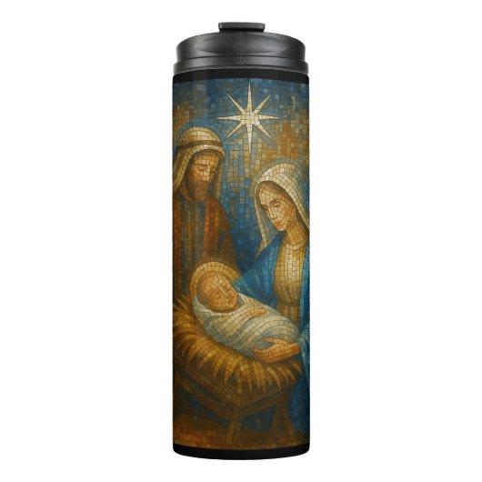 Nativity Stained Glass Mosaic | Holy Family  タンブラー (正面)