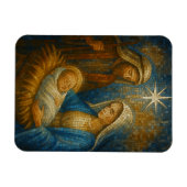 Nativity Stained Glass Mosaic | Holy Family  マグネット (横)