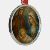 Nativity Stained Glass Mosaic | Holy Family  メタルオーナメント (右)